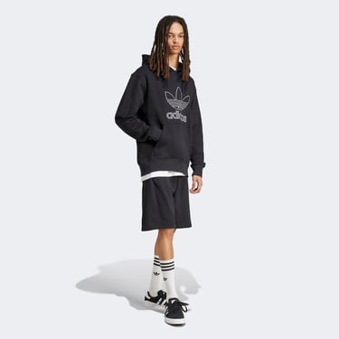  adidas Adicolor Outline Trefoil Erkek Siyah Sweatshirt