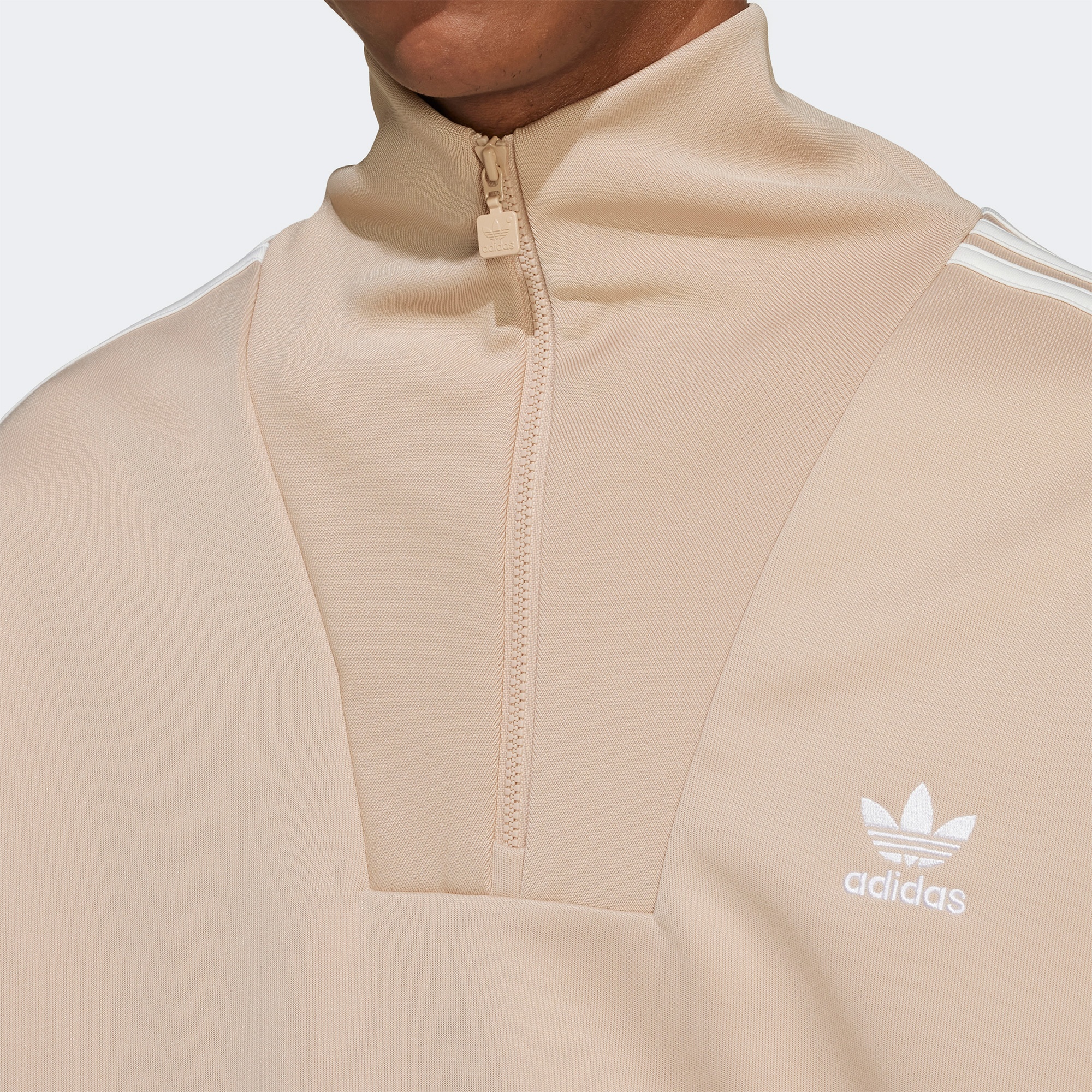 adidas Adicolor Funel Neck Erkek Bej Sweatshirt