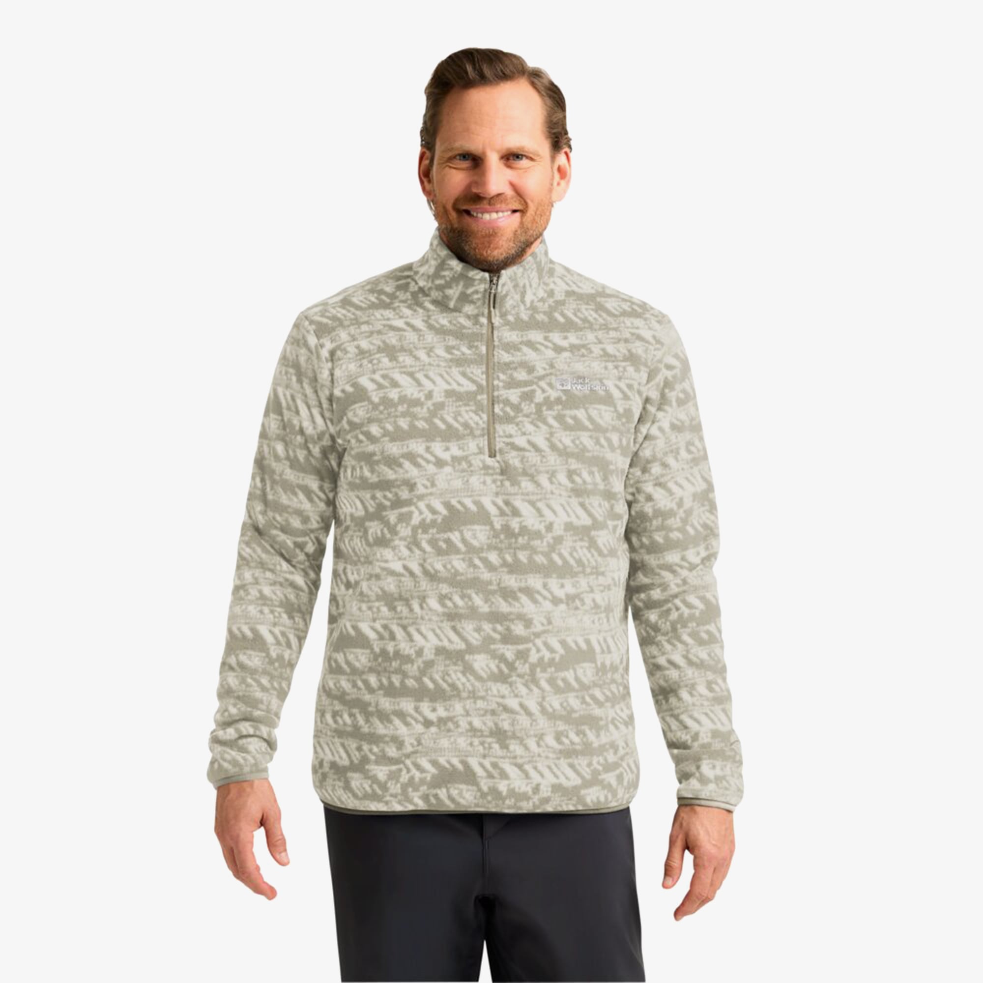  Jack Wolfskin Big Sky Half Zipped Erkek Bej Polar