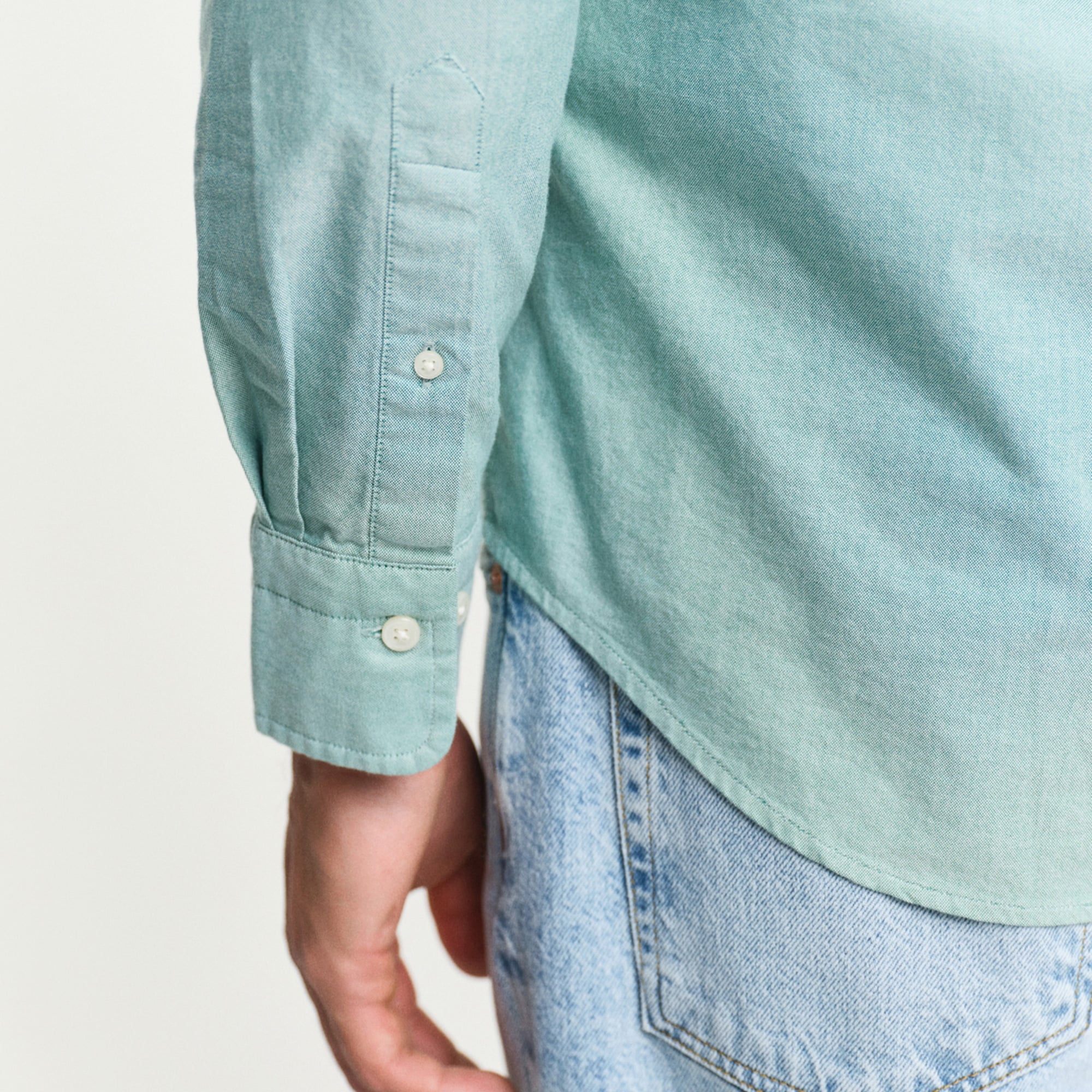 GANT Erkek Yeşil Regular Fit Düğmeli Yaka Gömlek