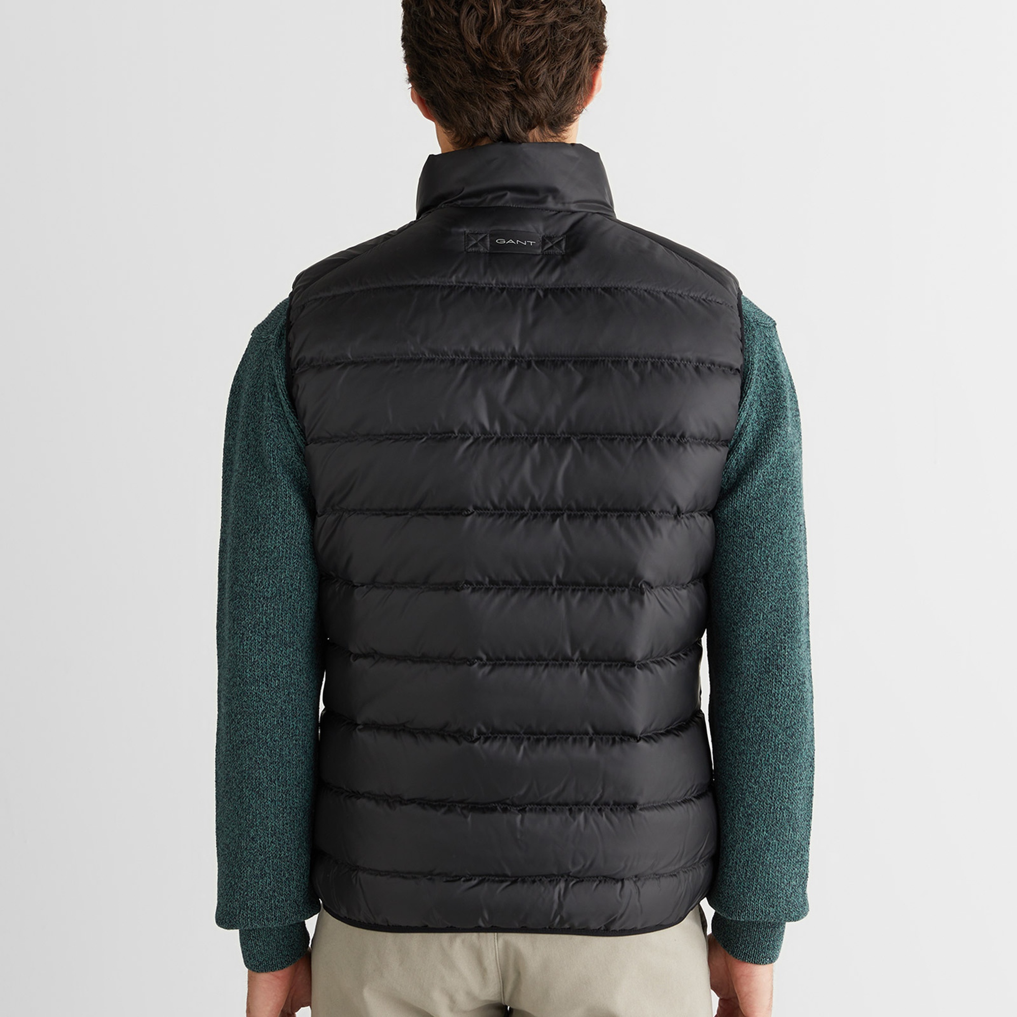 GANT Erkek Siyah Regular Fit Dik Yaka Kaz Tüyü Yelek