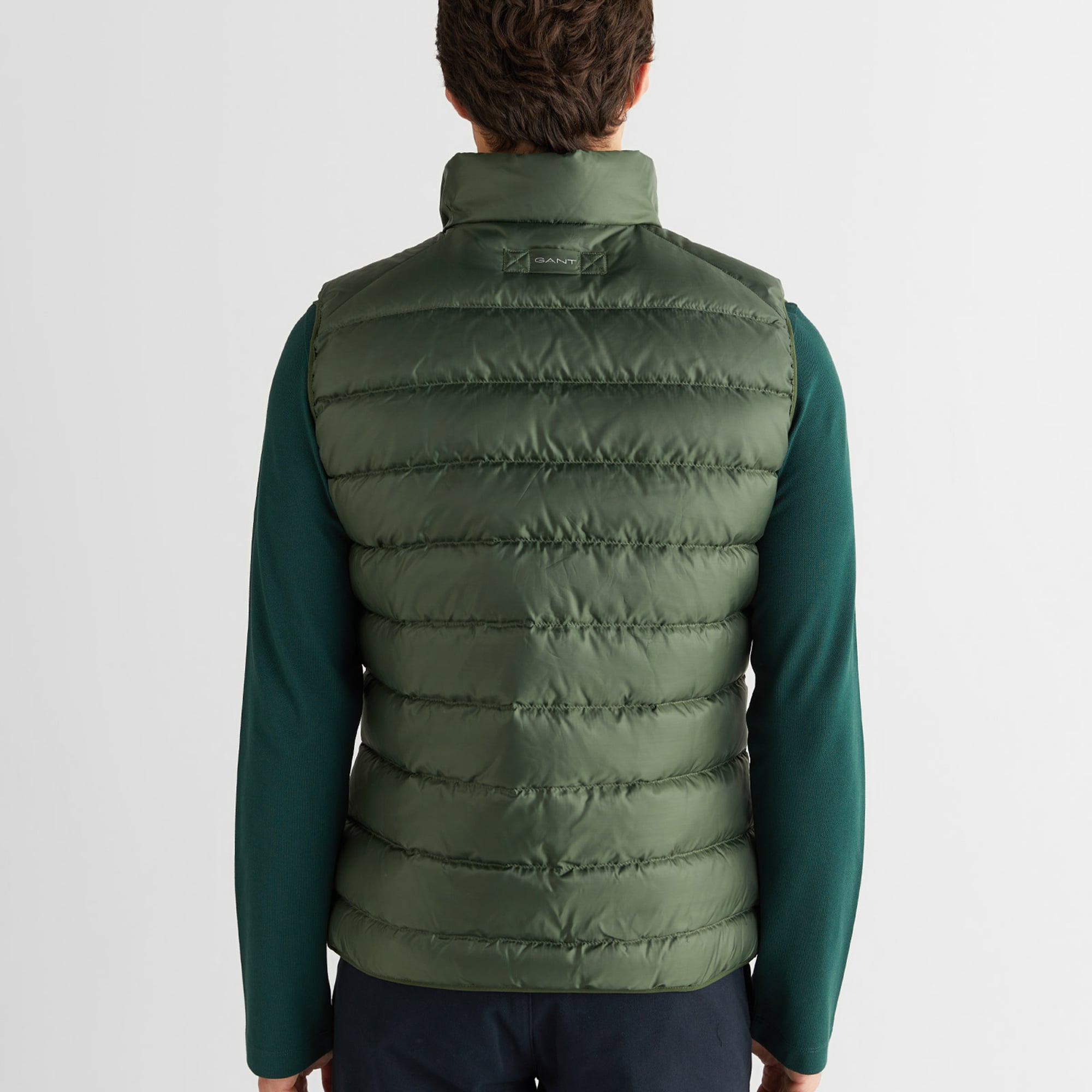 GANT Erkek Yeşil Regular Fit Dik Yaka Kaz Tüyü Yelek