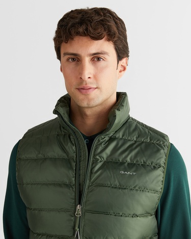  GANT Erkek Yeşil Regular Fit Dik Yaka Kaz Tüyü Yelek