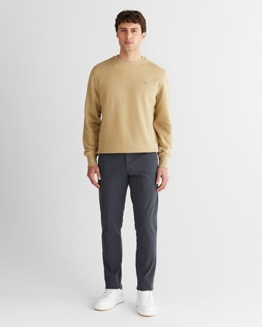  GANT Erkek Bej Regular Fit Bisiklet Yaka Sweatshirt