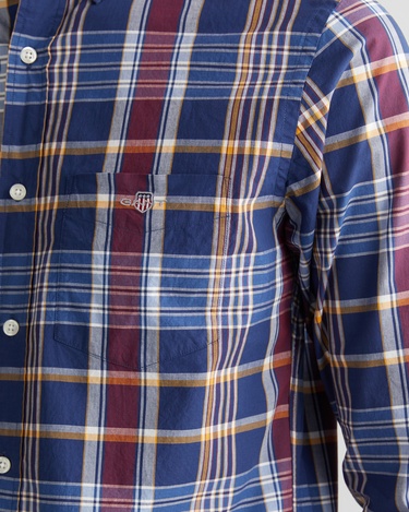  GANT Erkek Yeşil Regular Fit Düğmeli Yaka Çizgili Gömlek