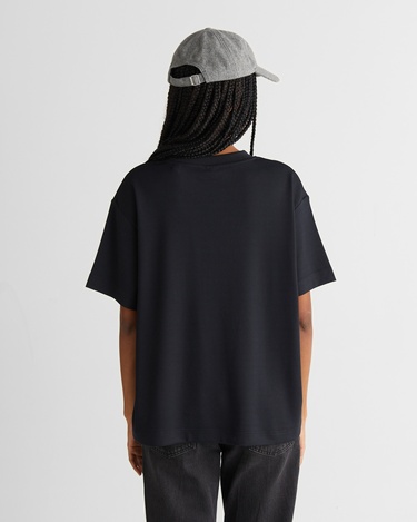  GANT Kadın Siyah Relaxed Fit T-Shirt