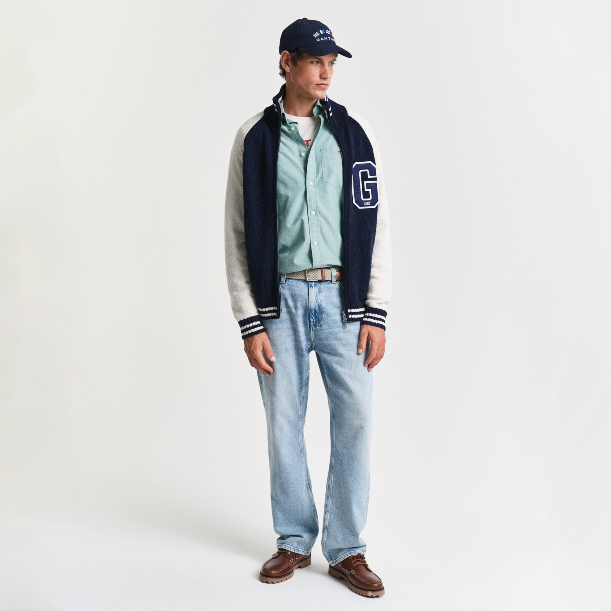 GANT Erkek Yeşil Regular Fit Düğmeli Yaka Gömlek