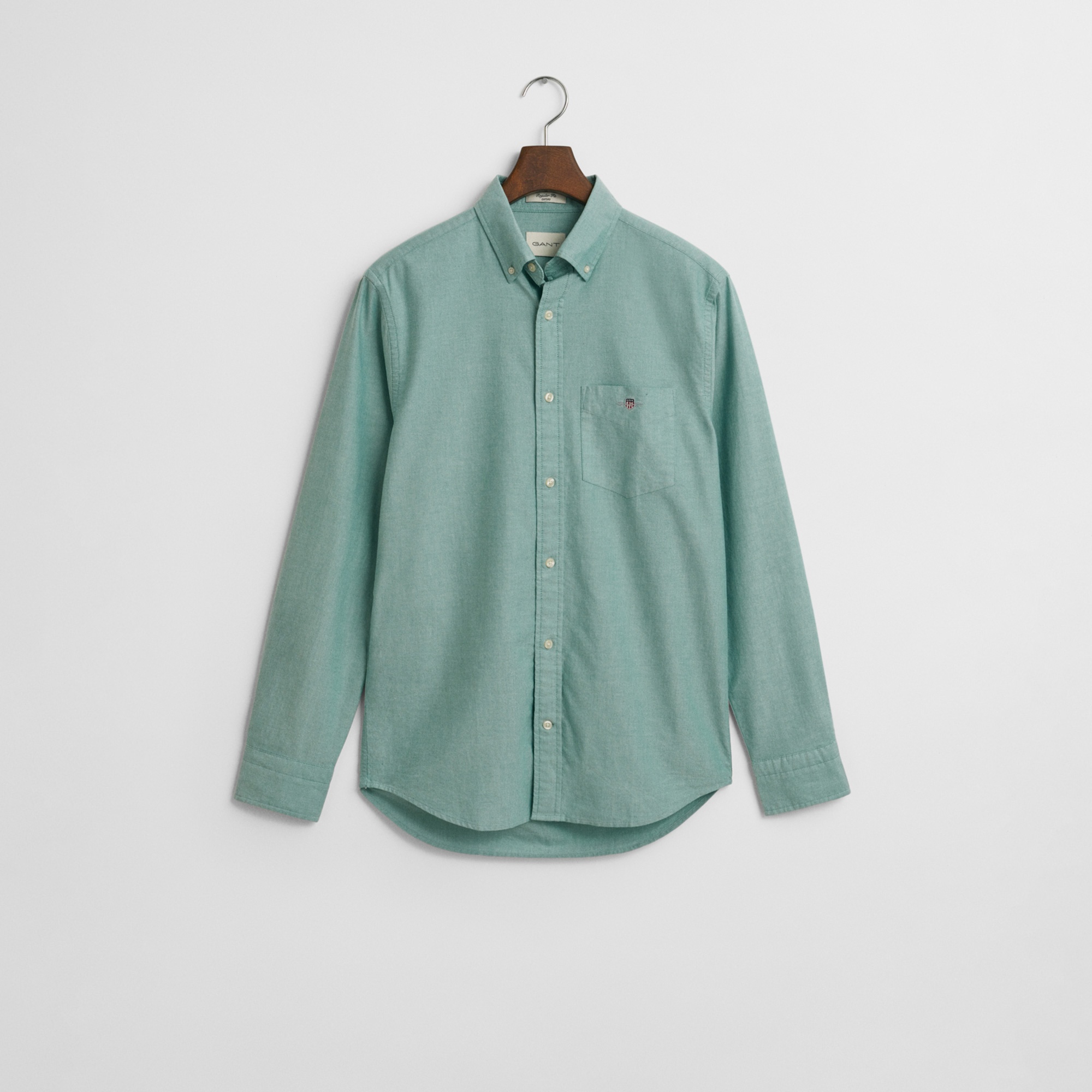 GANT Erkek Yeşil Regular Fit Düğmeli Yaka Gömlek