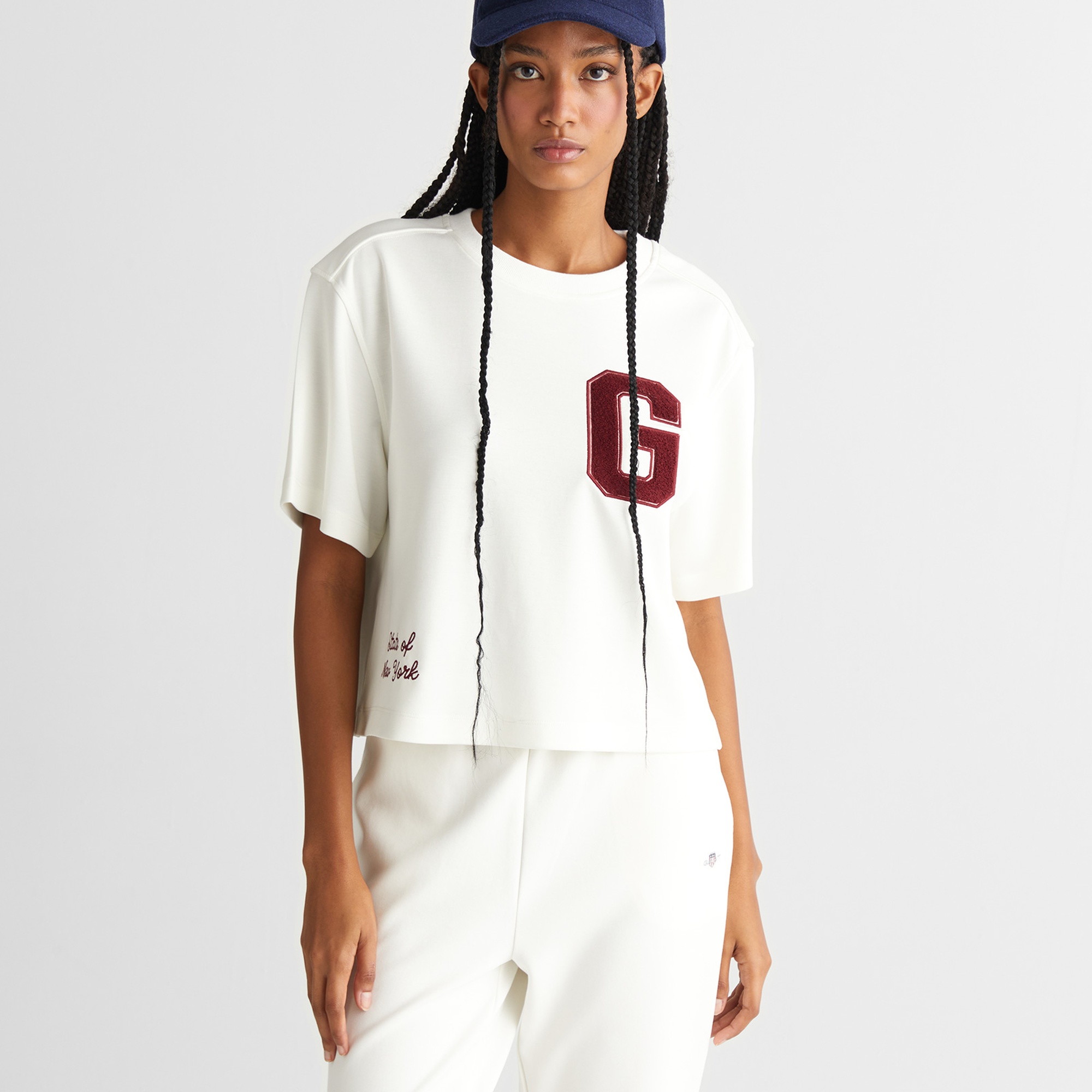 GANT Kadın Krem Relaxed Fit T-Shirt