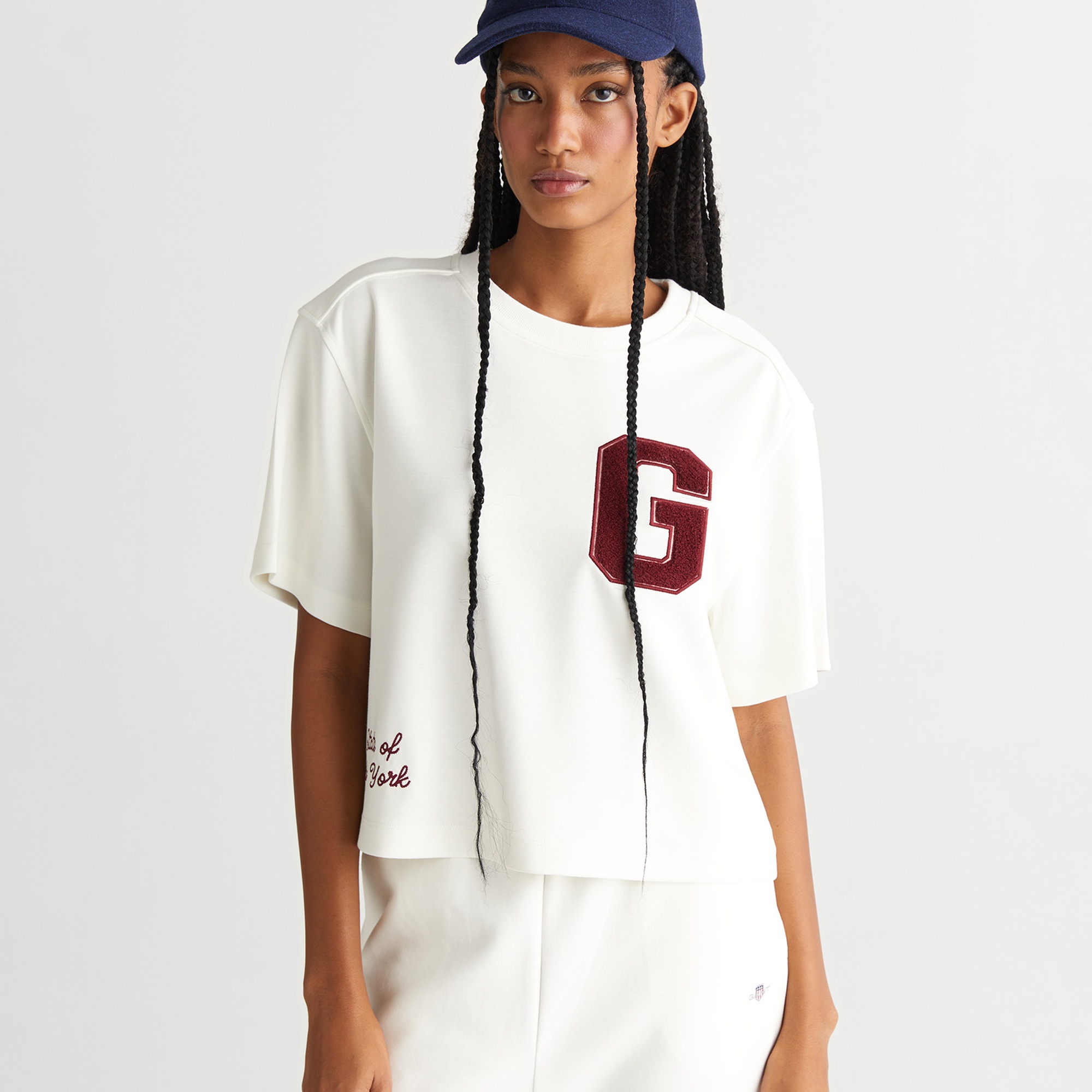 GANT Kadın Krem Relaxed Fit T-Shirt