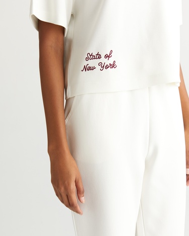  GANT Kadın Krem Relaxed Fit T-Shirt