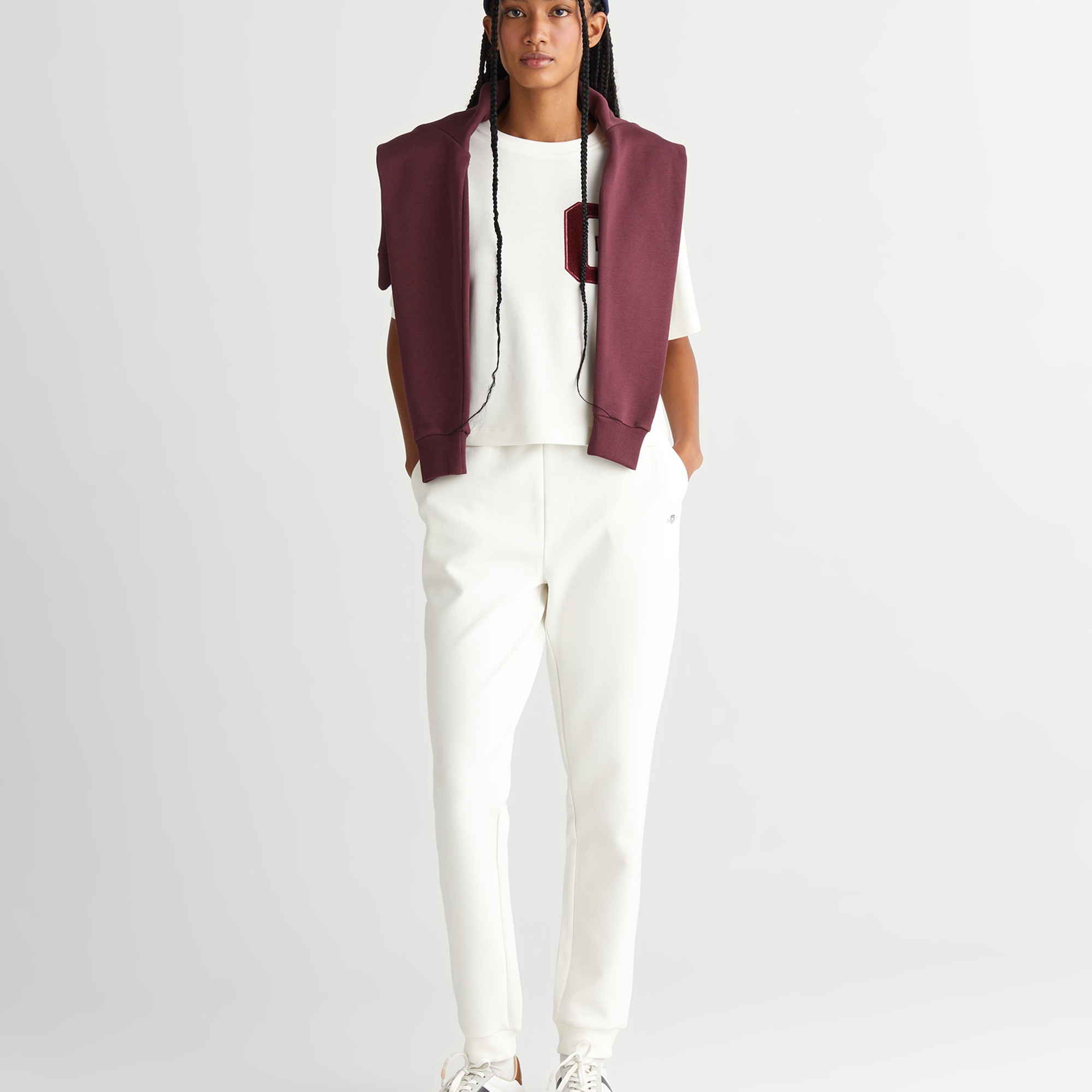 GANT Kadın Krem Relaxed Fit T-Shirt