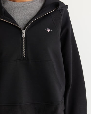 GANT Kadın Siyah Regular Fit Kapüşonlu Sweatshirt