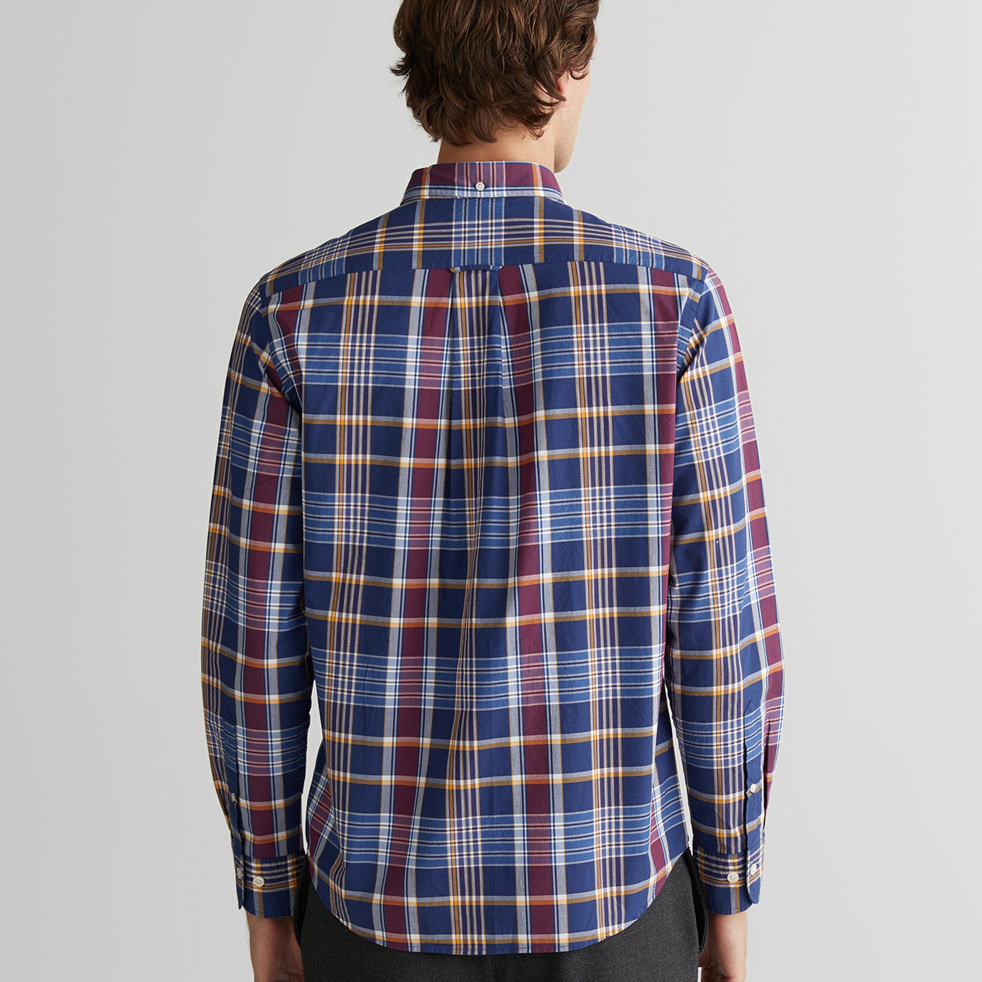 GANT Erkek Yeşil Regular Fit Düğmeli Yaka Çizgili Gömlek