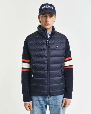  GANT Erkek Lacivert Regular Fit Dik Yaka Kaz Tüyü Yelek