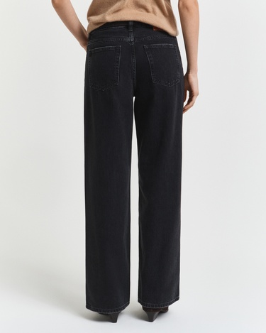  GANT Kadın Siyah Relaxed Fit Jean