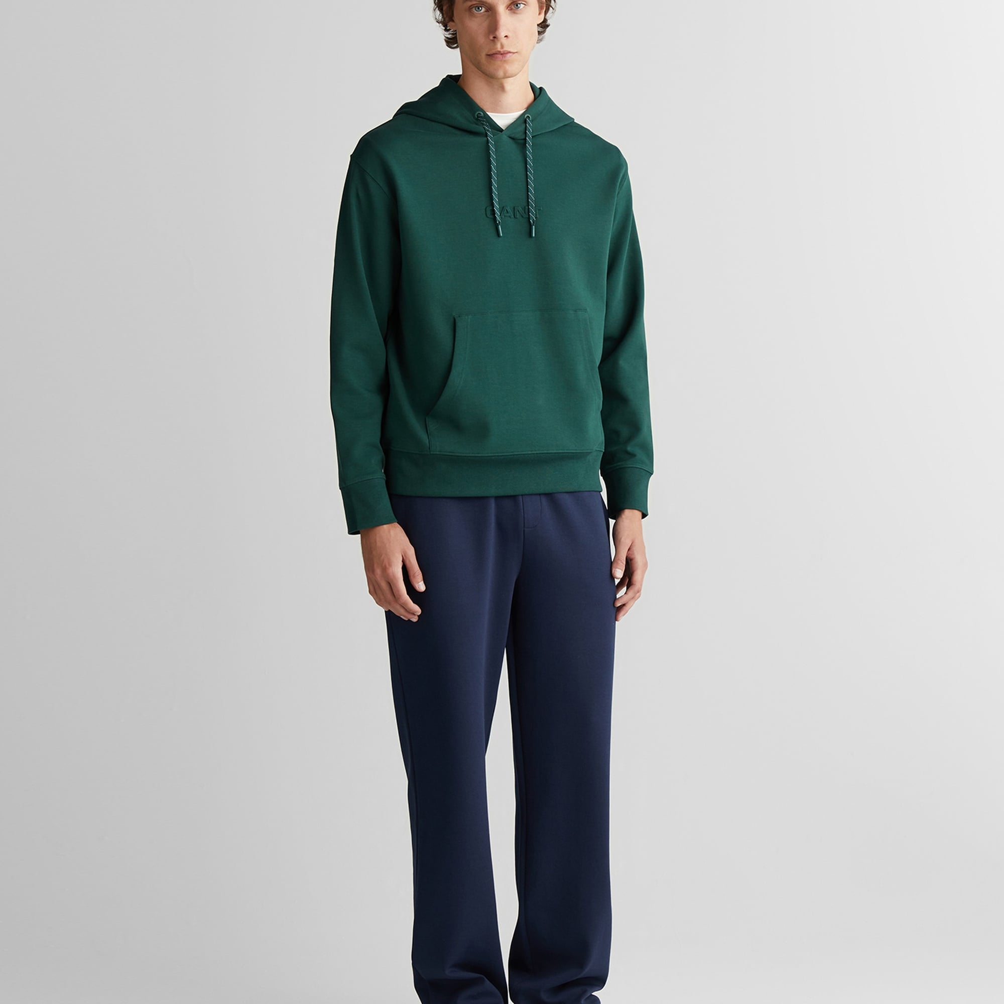 GANT Erkek Yeşil Relaxed Fit Kapüşonlu Sweatshirt