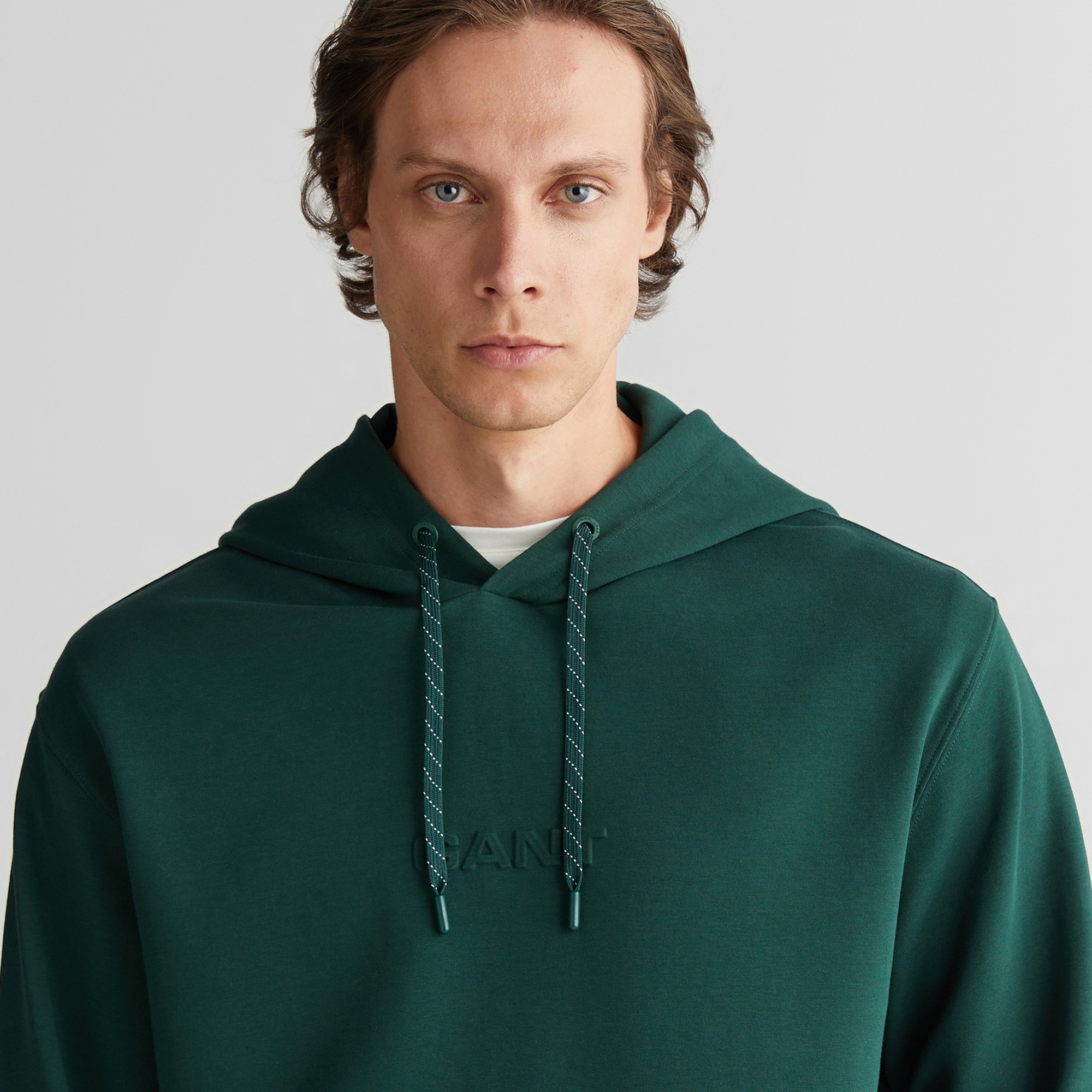 GANT Erkek Yeşil Relaxed Fit Kapüşonlu Sweatshirt