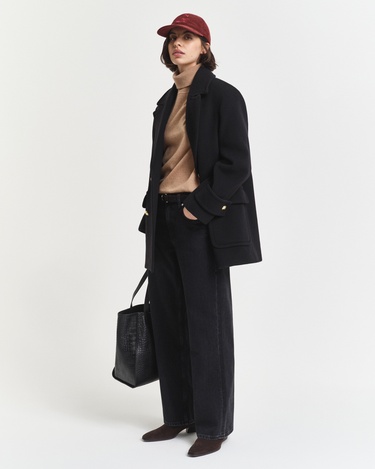  GANT Kadın Siyah Relaxed Fit Jean