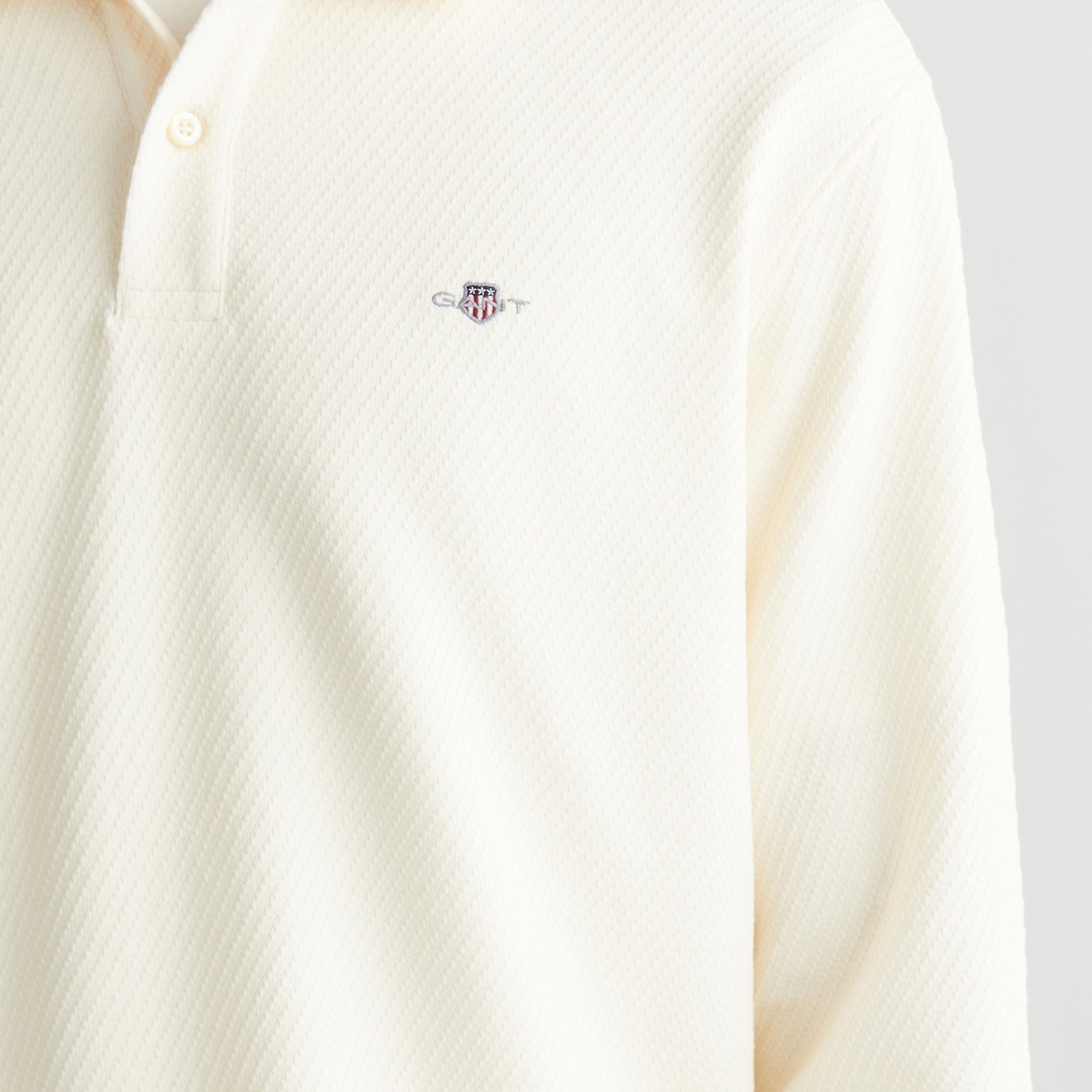 GANT Erkek Krem Relaxed Fit T-Shirt