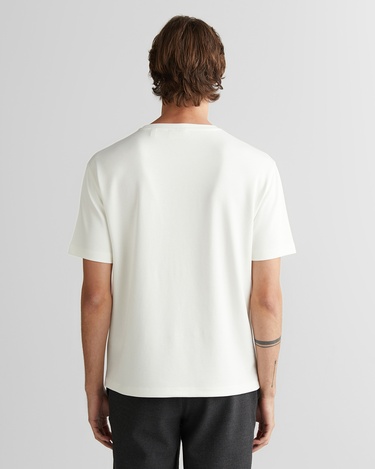  GANT Erkek Beyaz Bisiklet Yaka T-Shirt