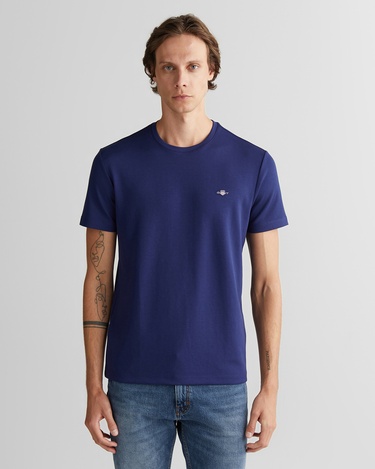  GANT Erkek Lacivert Relaxed Fit Bisiklet Yaka T-Shirt