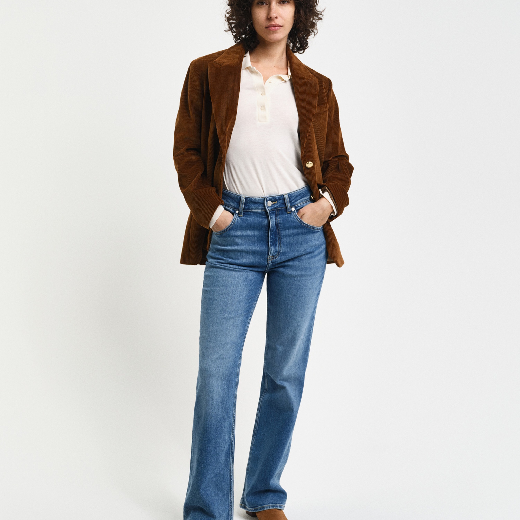 GANT Kadın Mavi Slim Fit Flare Jean