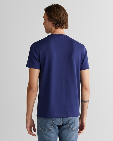  GANT Erkek Lacivert Relaxed Fit Bisiklet Yaka T-Shirt