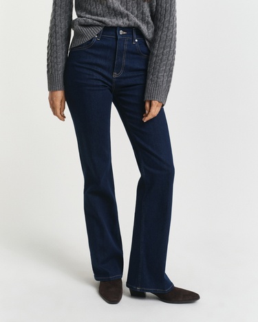  GANT Kadın Lacivert Slim Fit Flare Jean