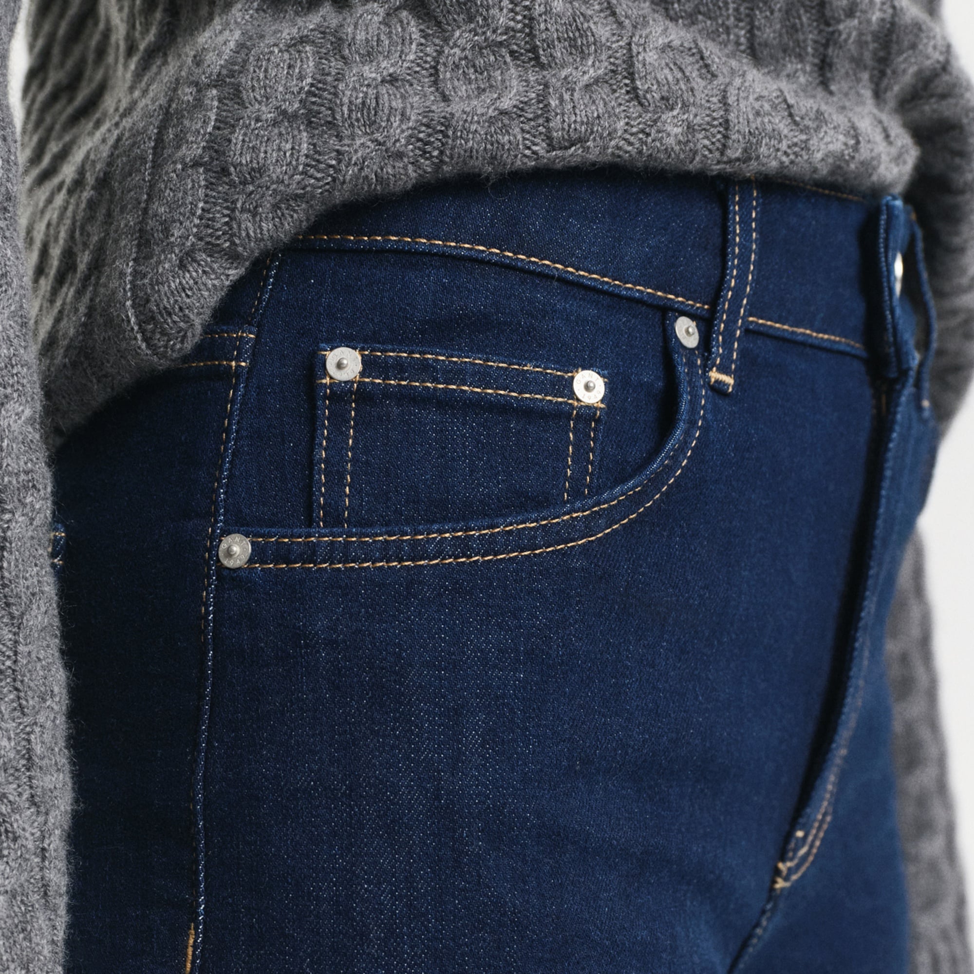 GANT Kadın Lacivert Slim Fit Flare Jean