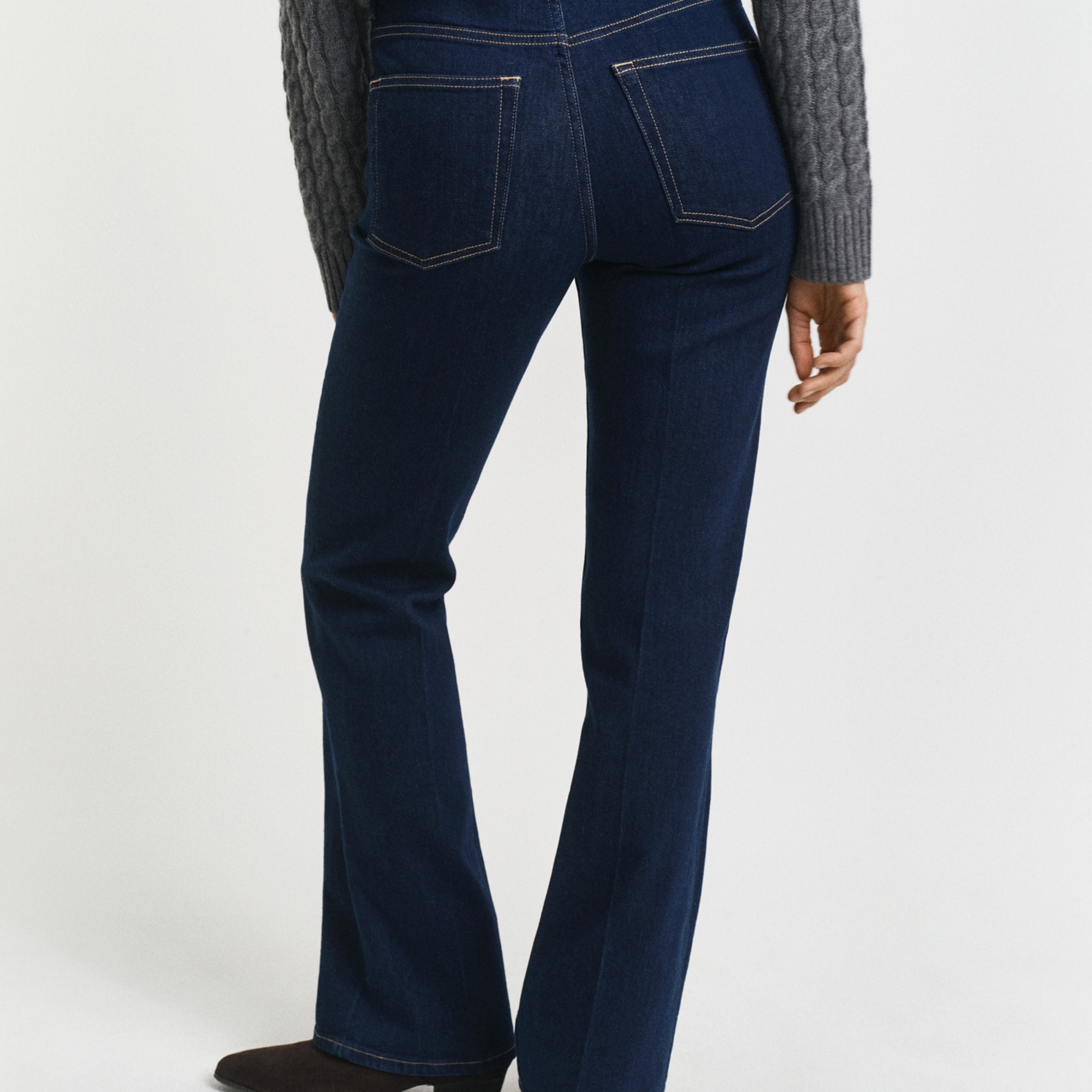 GANT Kadın Lacivert Slim Fit Flare Jean