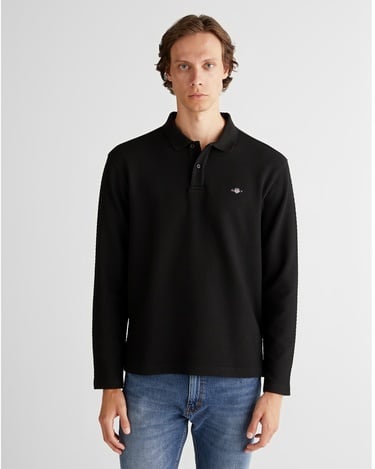  GANT Erkek Siyah Relaxed Fit T-Shirt