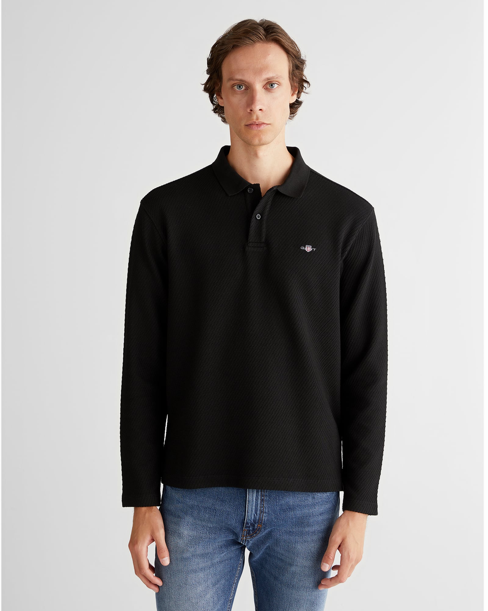  GANT Erkek Siyah Relaxed Fit T-Shirt