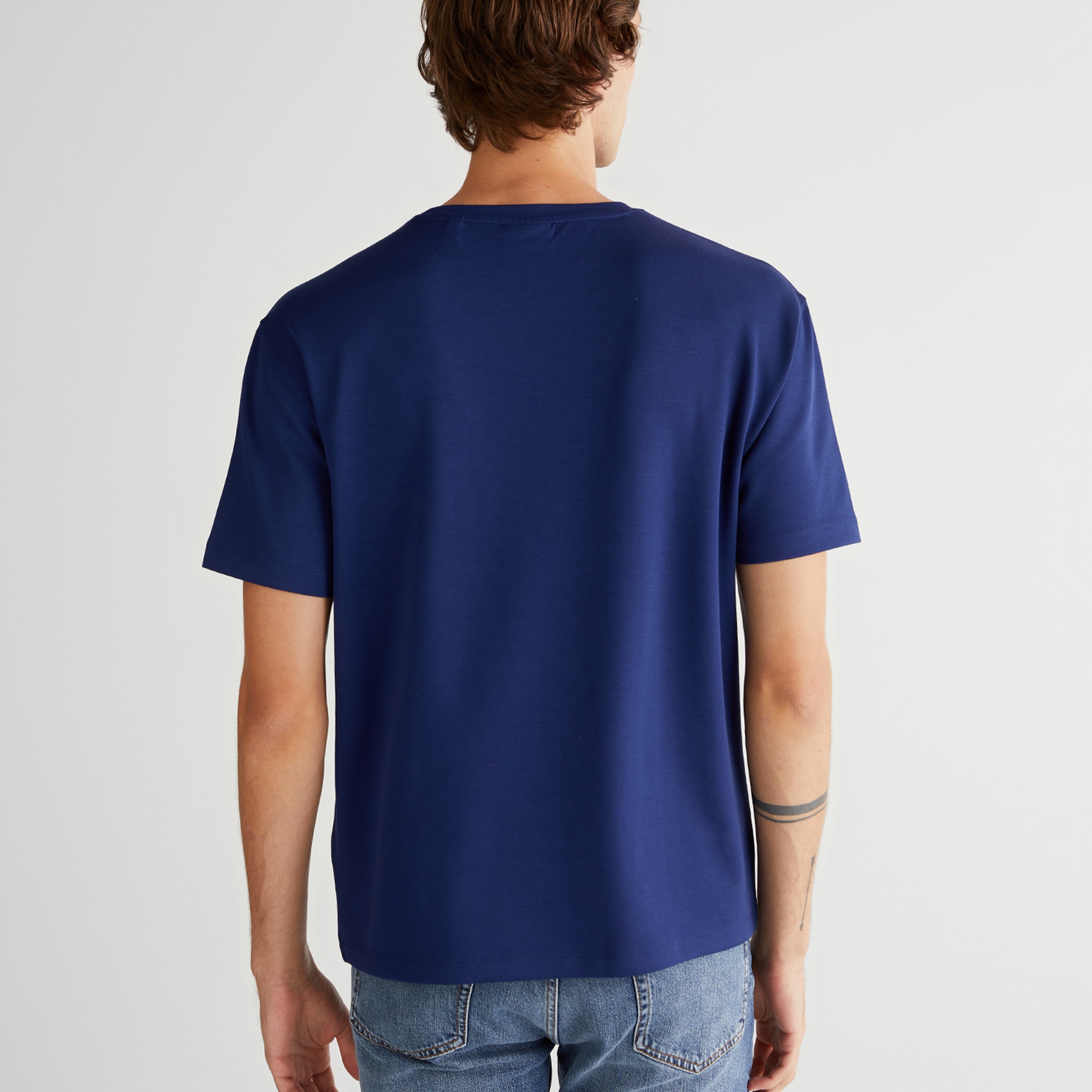 GANT Erkek Mavi Relaxed Fit T-Shirt
