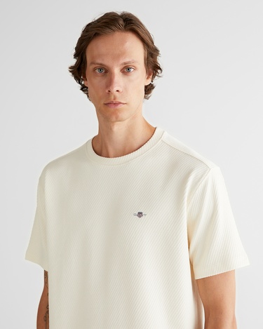  GANT Erkek Krem Relaxed Fit T-Shirt