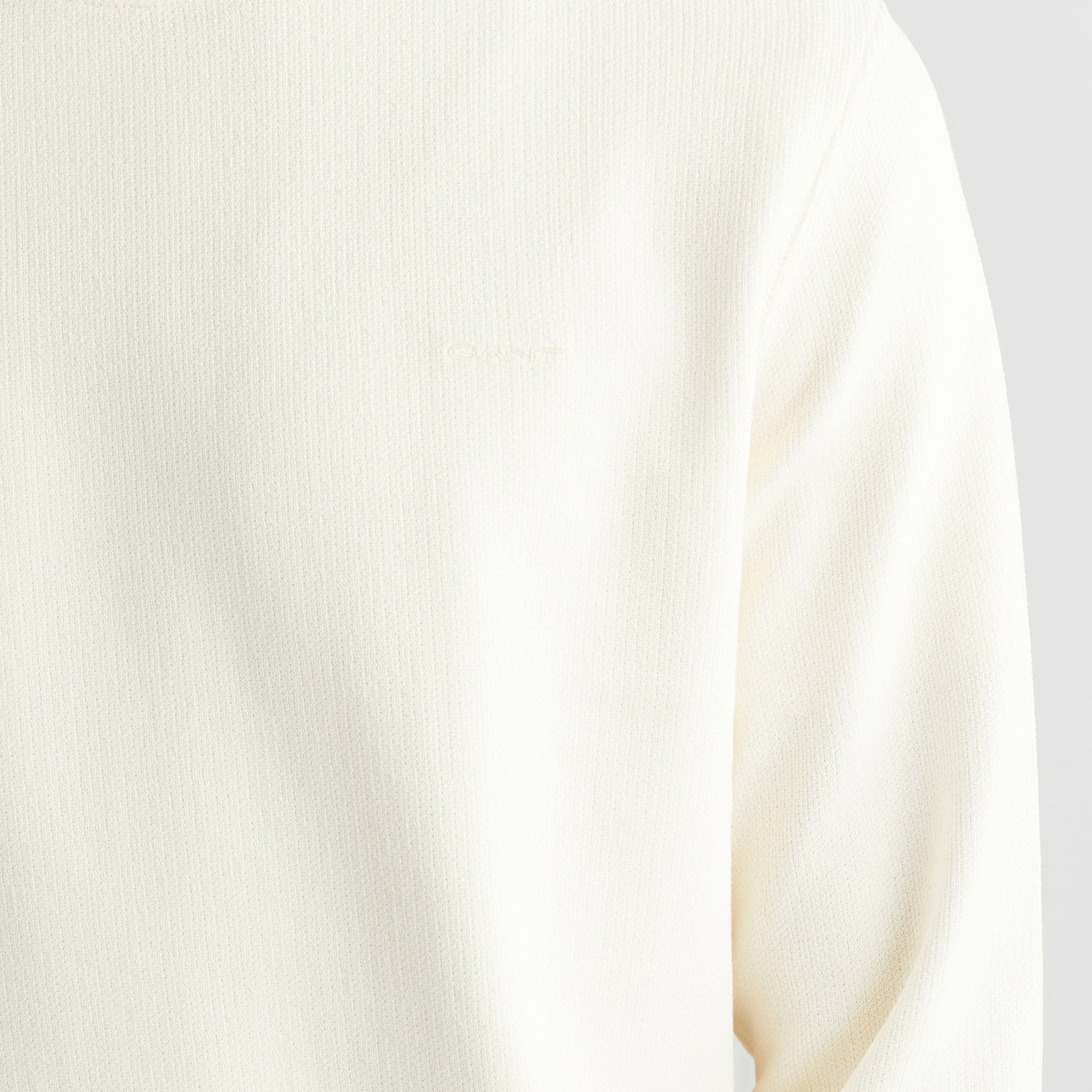 GANT Erkek Krem Bisiklet Yaka Sweatshirt