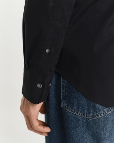  GANT Erkek Siyah Regular Fit Düğmeli Yaka Oxford Gömlek