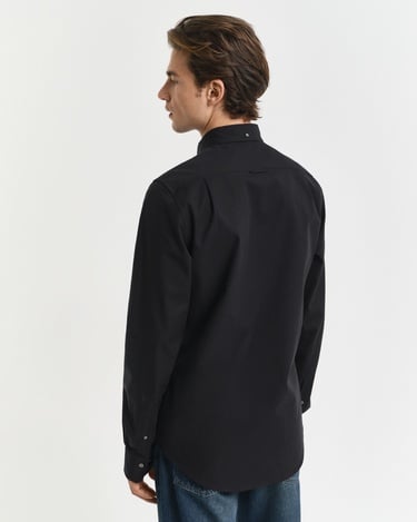  GANT Erkek Siyah Regular Fit Düğmeli Yaka Oxford Gömlek