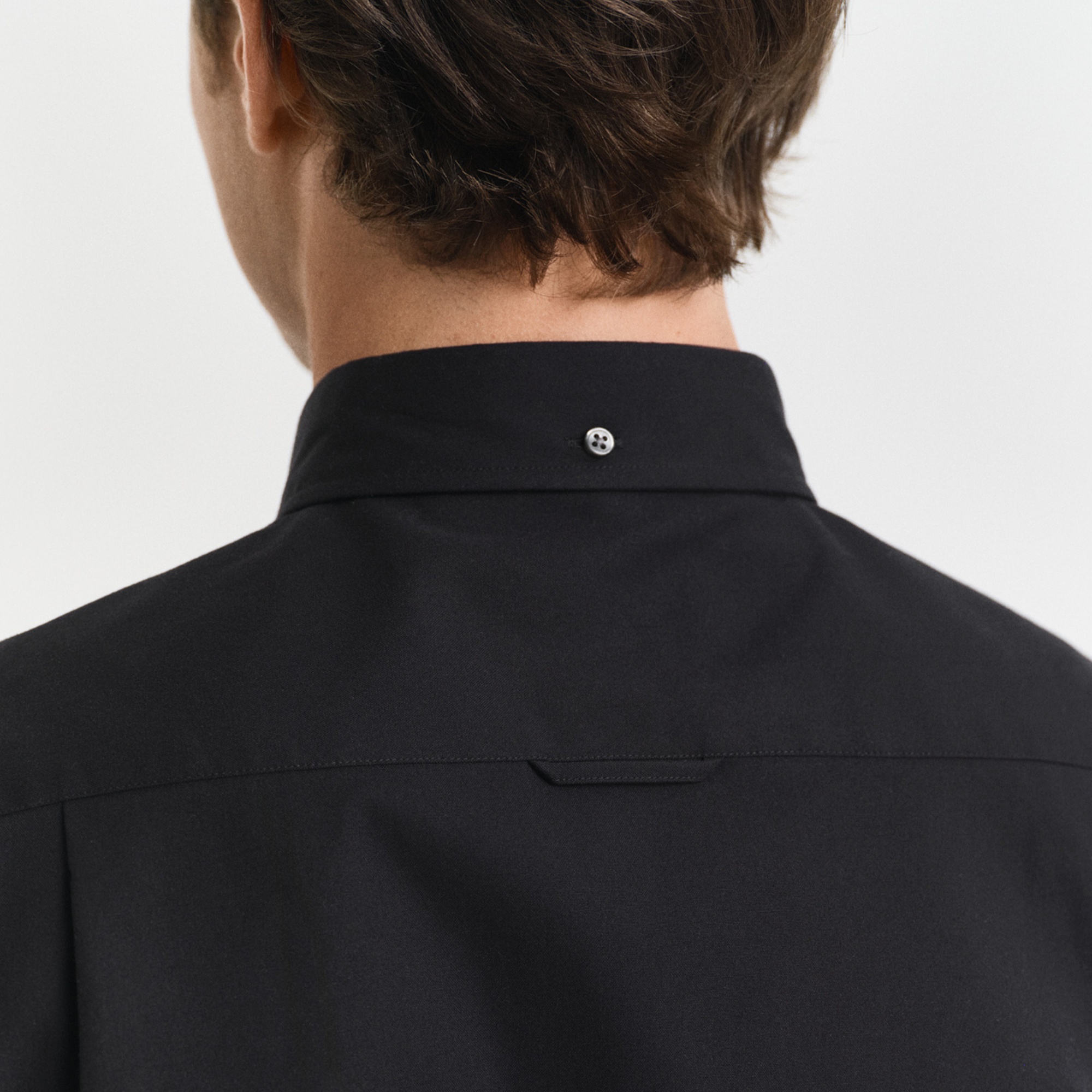 GANT Erkek Siyah Regular Fit Düğmeli Yaka Oxford Gömlek