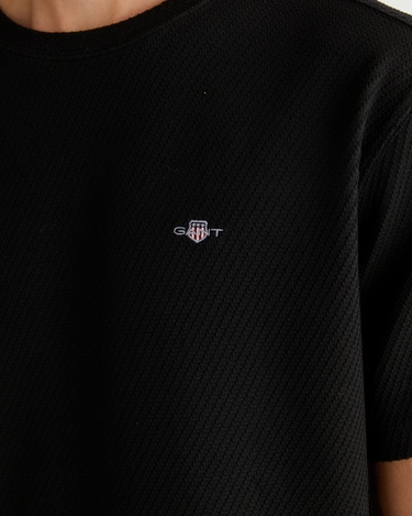  GANT Erkek Siyah Relaxed Fit T-Shirt