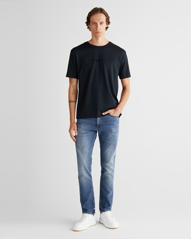  GANT Erkek Siyah Bisiklet Yaka T-Shirt