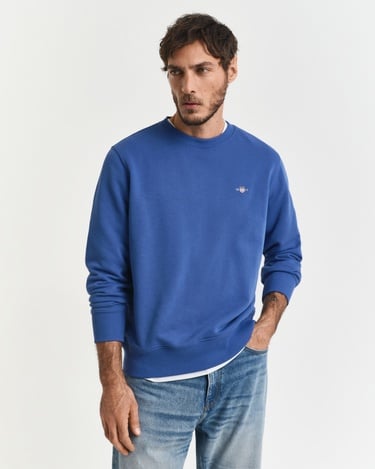  GANT Erkek Mavi Regular Fit Bisiklet Yaka Sweatshirt