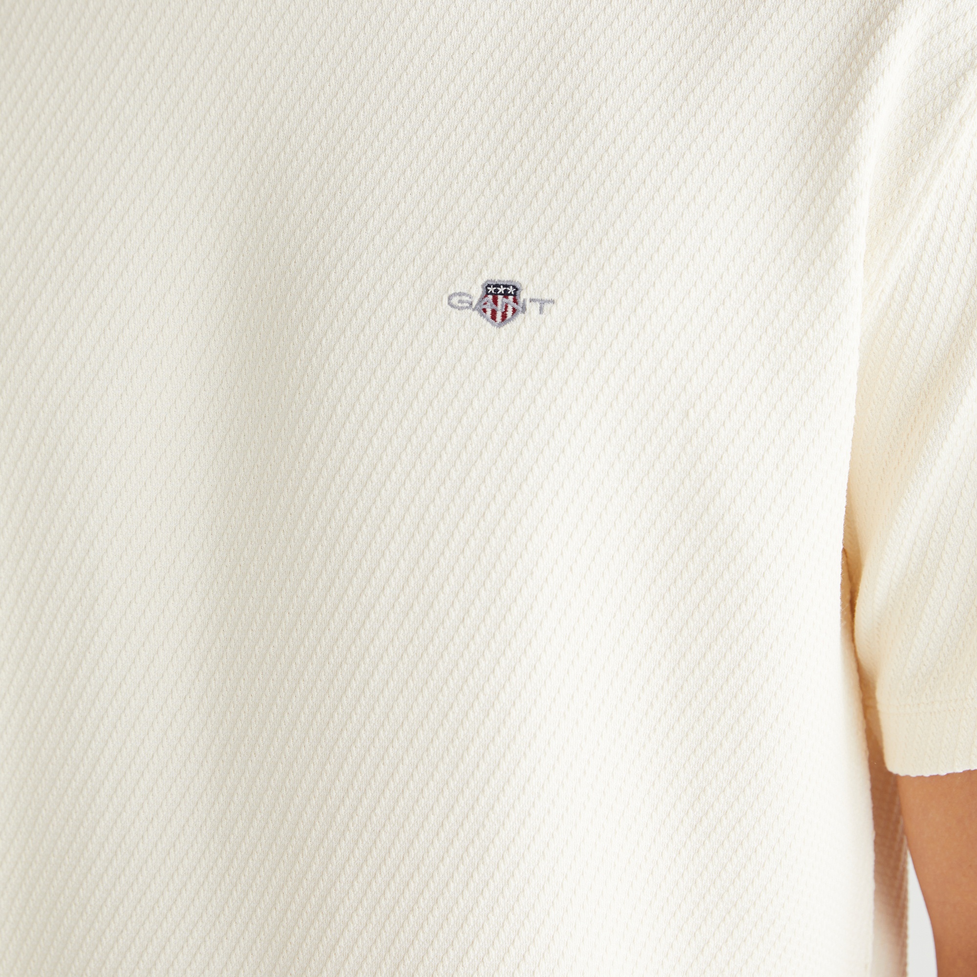 GANT Erkek Krem Relaxed Fit T-Shirt