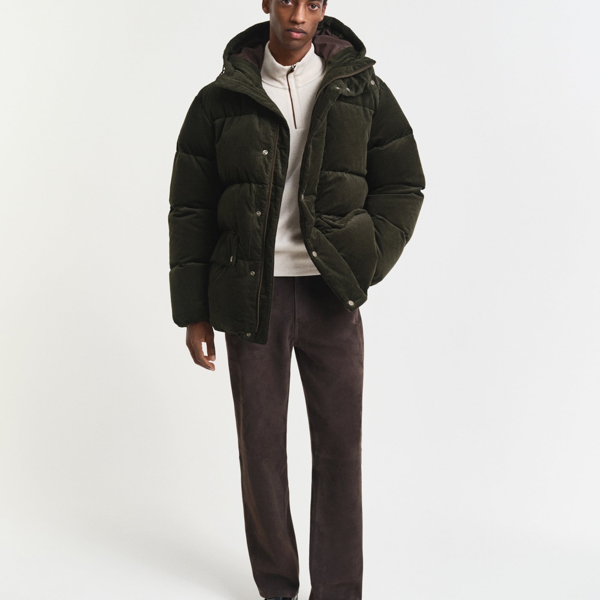 GANT Erkek Krem Regular Fit Yarım Fermuarlı Sweatshirt