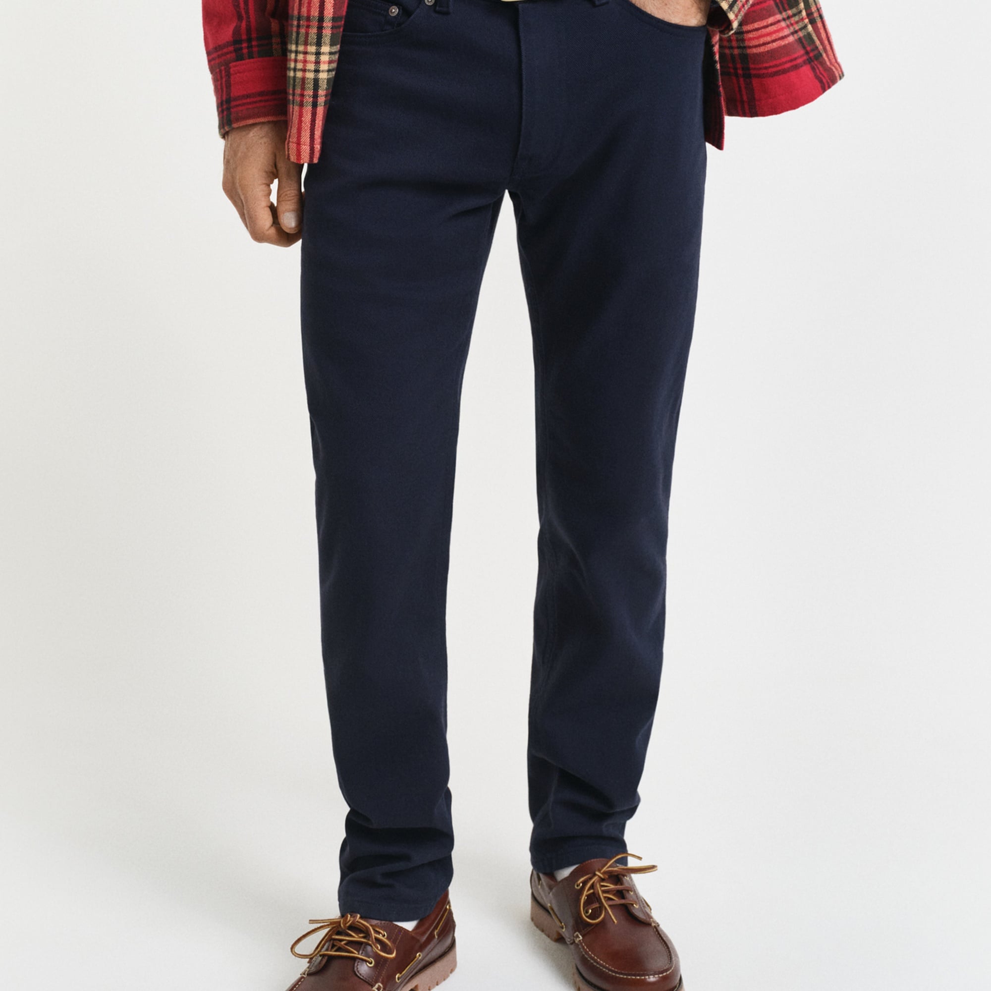 GANT Erkek Lacivert Regular Fit Soft Twill Jean