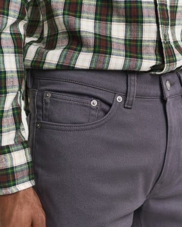  GANT Erkek Gri Regular Fit Soft Twill Jean