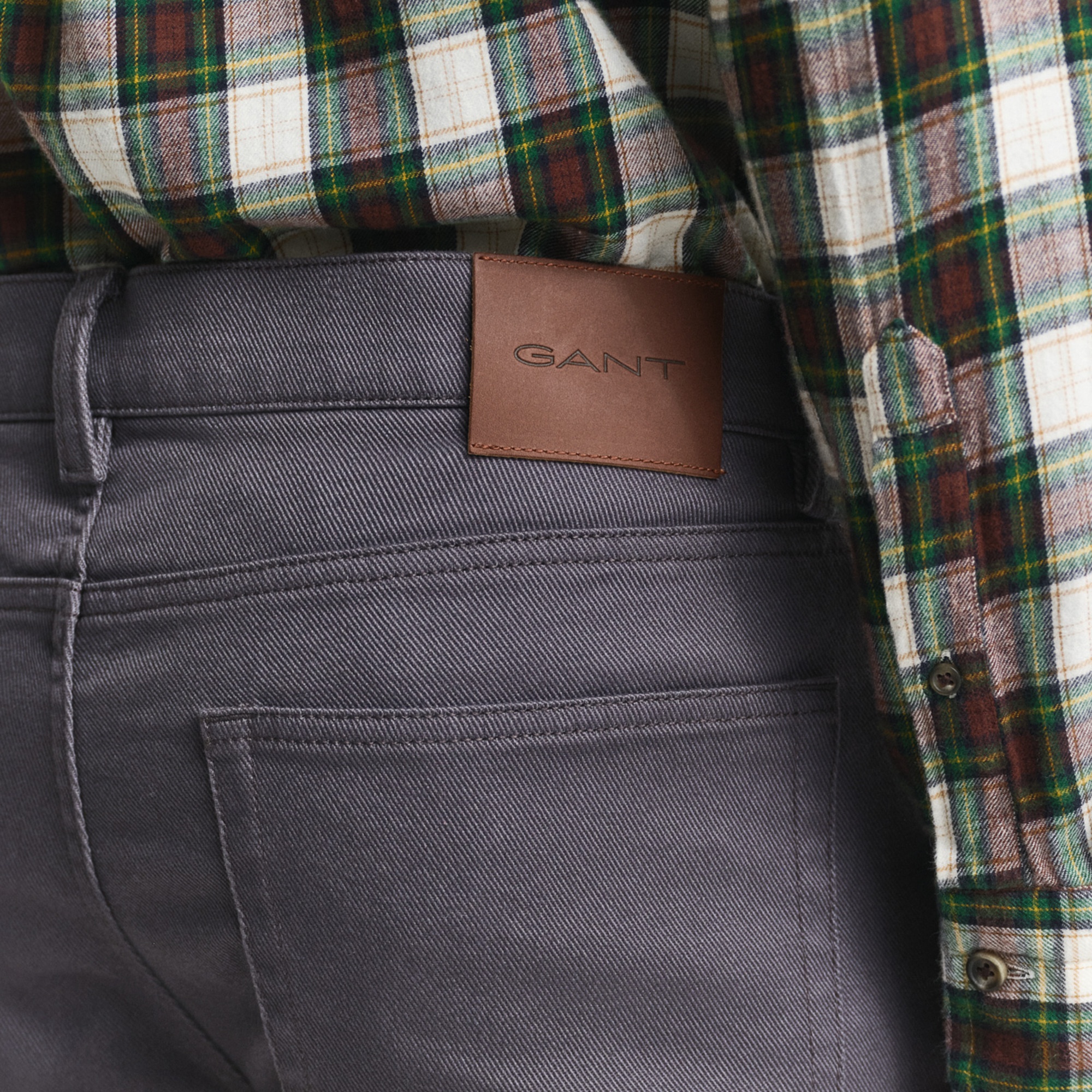 GANT Erkek Gri Regular Fit Soft Twill Jean