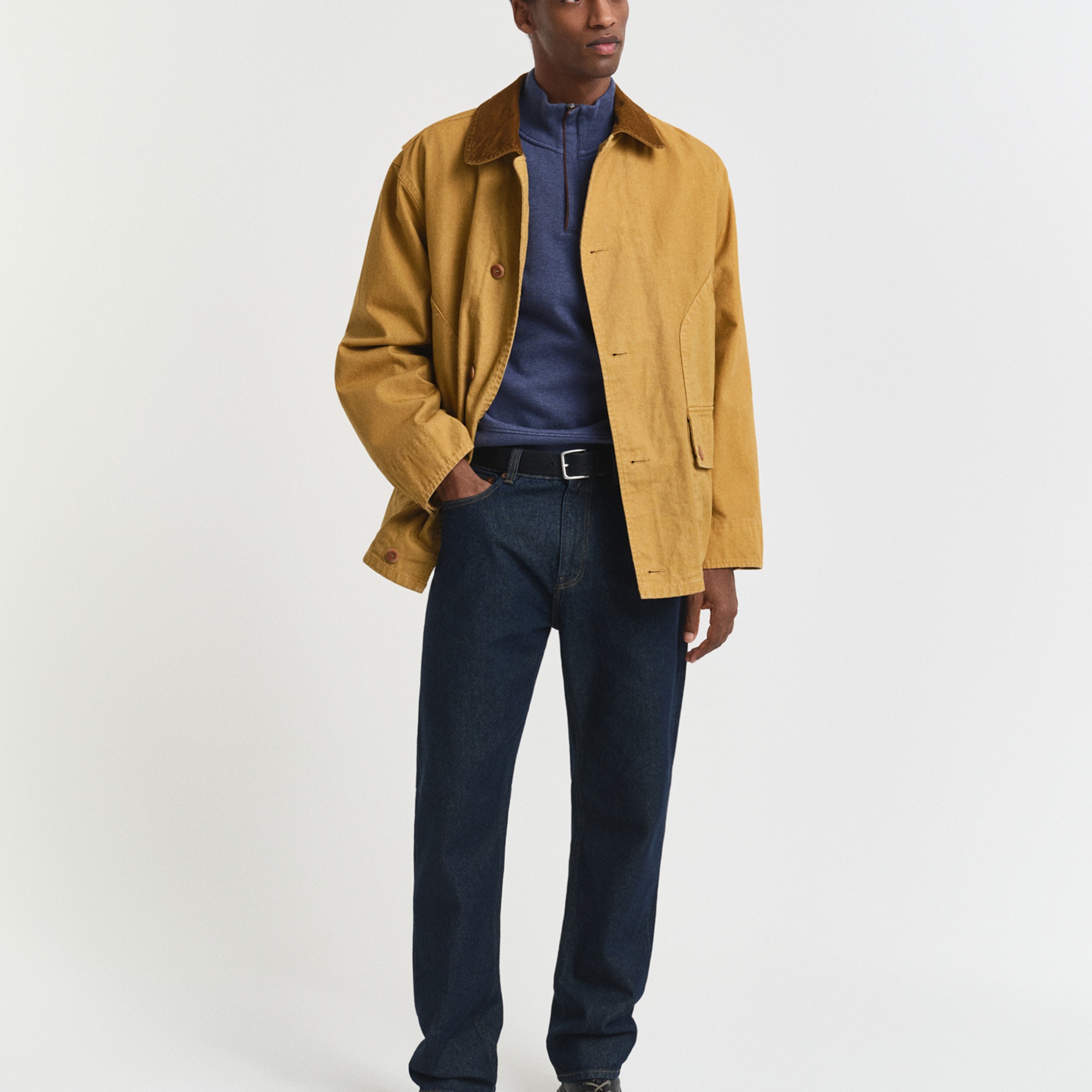 GANT Erkek Mavi Regular Fit Yarım Fermuarlı Sweatshirt