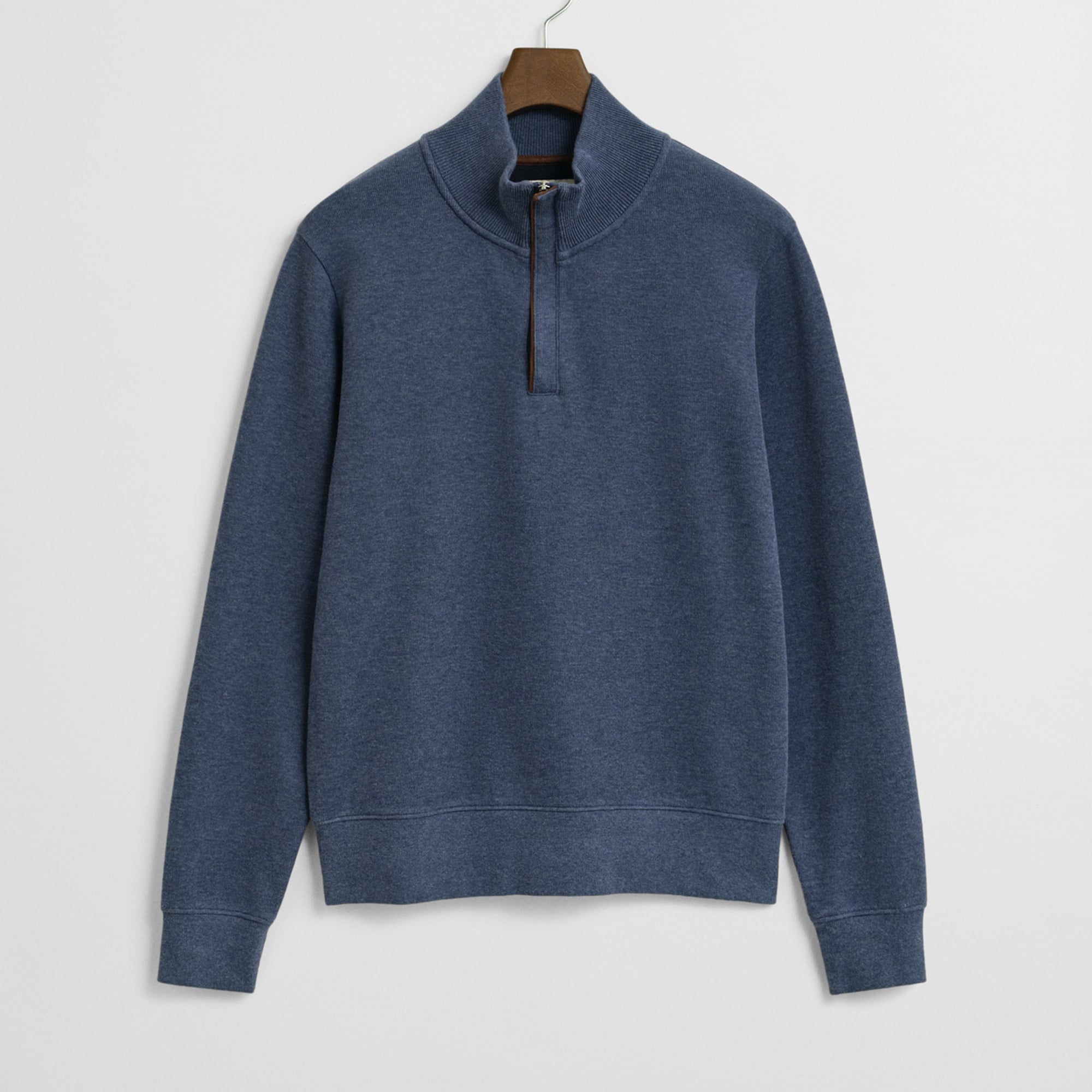 GANT Erkek Mavi Regular Fit Yarım Fermuarlı Sweatshirt