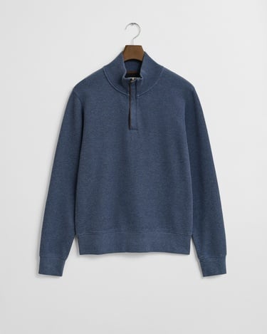  GANT Erkek Mavi Regular Fit Yarım Fermuarlı Sweatshirt